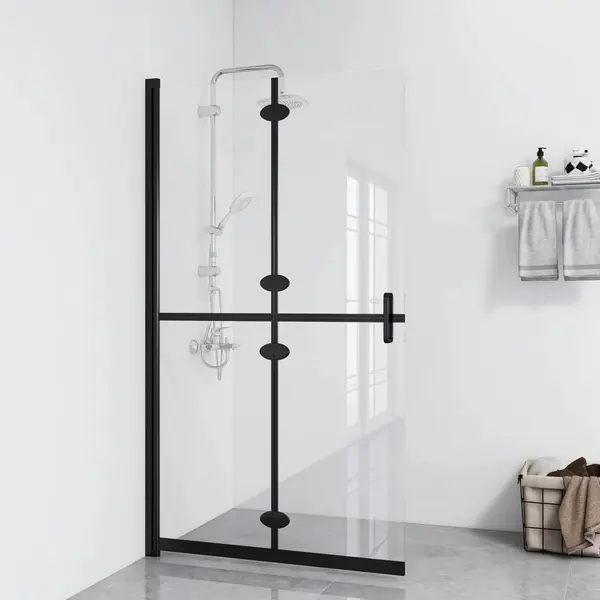 Gossi perete de dus walk-in pliabil 120x190cm sticla esg transparenta