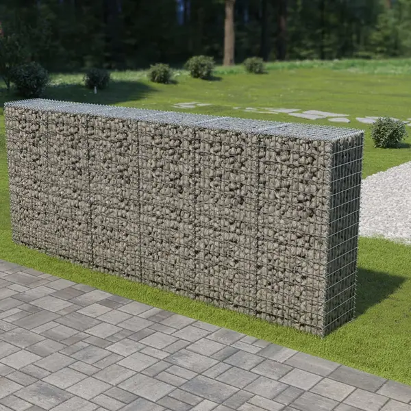 Gossi perete gabion cu capace, 300 x 50 x 150 cm, otel galvanizat