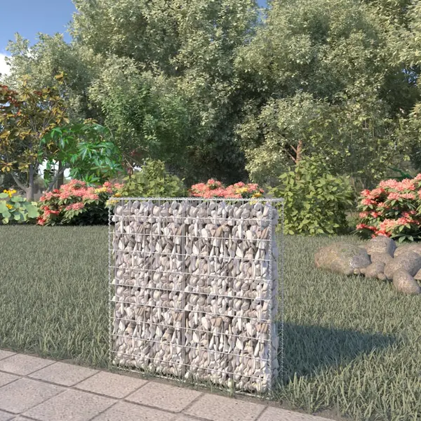 Gossi perete gabion cu capace, 80 x 20 x 100 cm, otel galvanizat