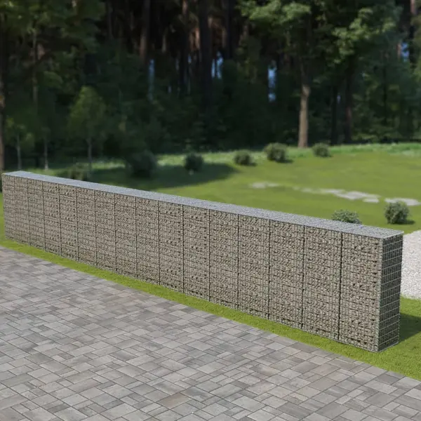 Gossi perete gabion cu capace, 900 x 50 x 150 cm, otel galvanizat