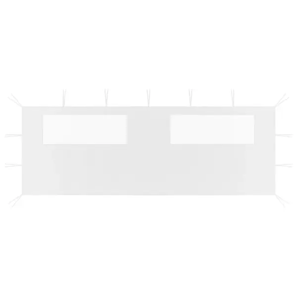 Gossi perete lateral foisor cu ferestre, 6x2 m, alb