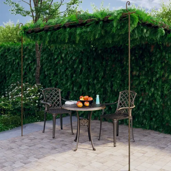 Gossi pergola de gradina, maro antic, 4x3x2,5 m, fier