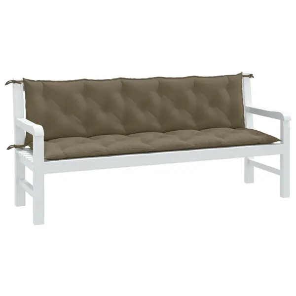 Gossi perna banca de gradina, 2 buc. melanj taupe, 180x50x7 cm textil