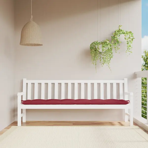 Gossi perna banca de gradina, rosu vin, 200x50x7 cm, textil oxford