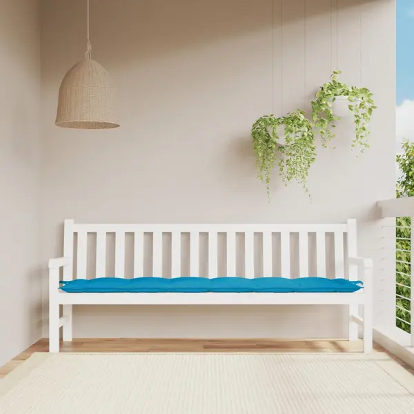 Gossi perna de banca, albastru deschis, 200x50x7 cm, material oxford