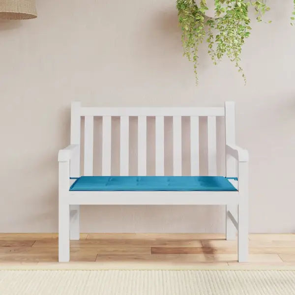 Gossi perna de banca de gradina, albastru, 100x50x3 cm, textil oxford