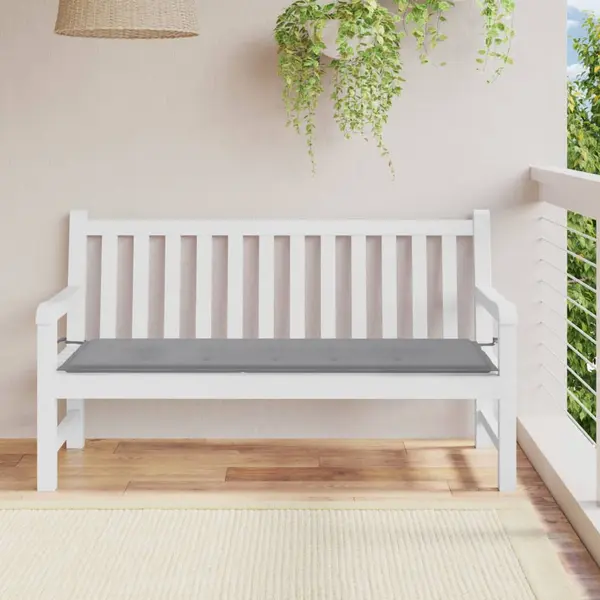 Gossi perna de banca de gradina, gri, 150x50x3 cm, textil oxford