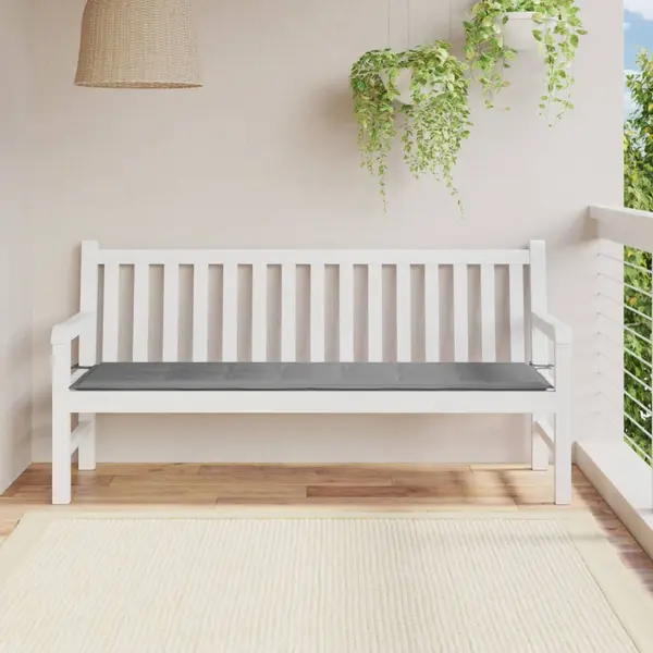 Gossi perna de banca de gradina, gri, 180x50x3 cm, textil oxford