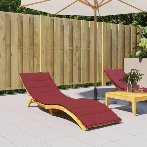 Gossi perna de sezlong, rosu vin, 200x50x3 cm, textil oxford