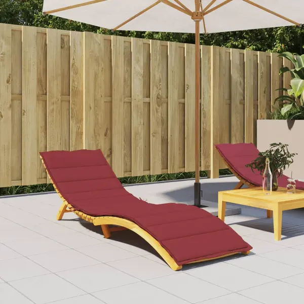 Gossi perna de sezlong, rosu vin, 200x60x3 cm, textil oxford