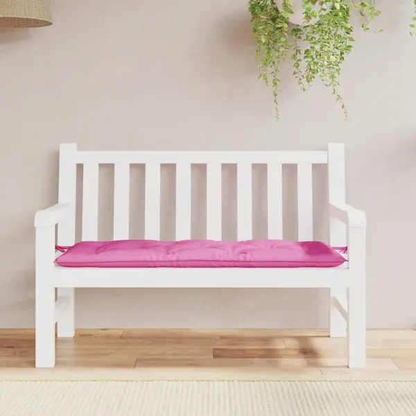 Gossi perna pentru banca de gradina, roz, 120x50x7 cm, textil