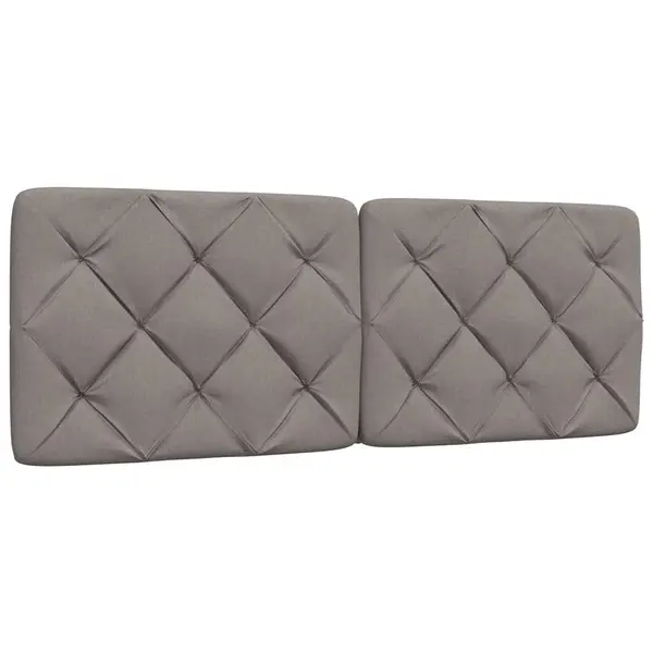 Gossi perna pentru tablie de pat, gri taupe, 140 cm, material textil