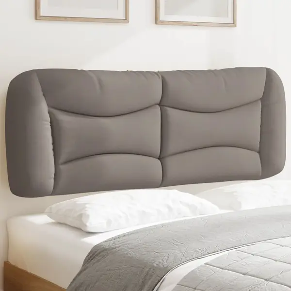 Gossi perna pentru tablie de pat, gri taupe, 140 cm, material textil