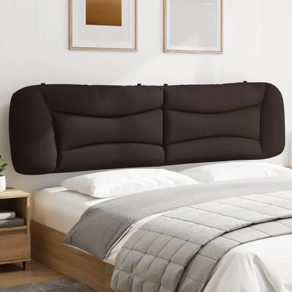 Gossi perna pentru tablie de pat maro inchis, 200 cm, material textil