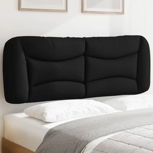 Gossi perna pentru tablie de pat, negru, 120 cm, material textil