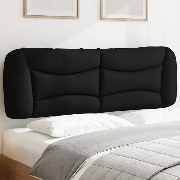 Gossi perna pentru tablie de pat, negru, 160 cm, material textil