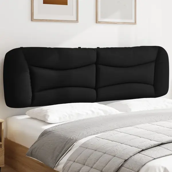 Gossi perna pentru tablie de pat, negru, 180 cm, material textil