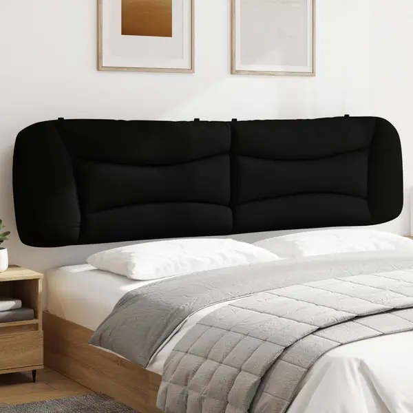 Gossi perna pentru tablie de pat, negru, 200 cm, material textil