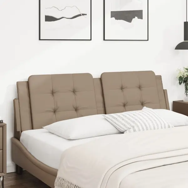 Gossi perna pentru tablie pat, cappuccino, 160 cm, piele artificiala