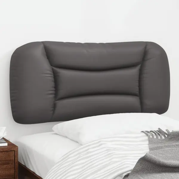Gossi perna pentru tablie pat, gri, 80 cm, piele artificiala