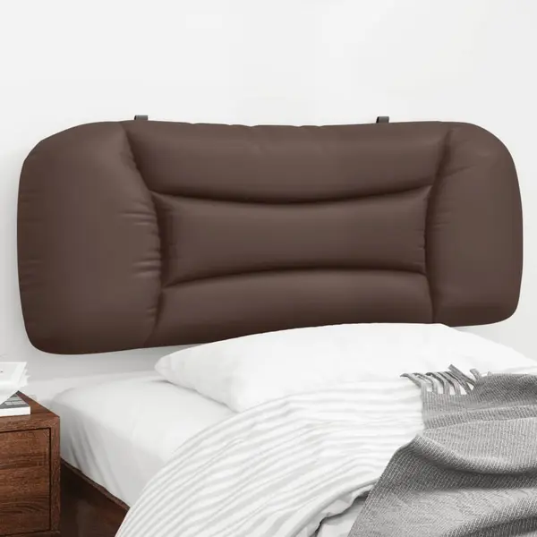 Gossi perna pentru tablie pat, maro, 100 cm, piele artificiala