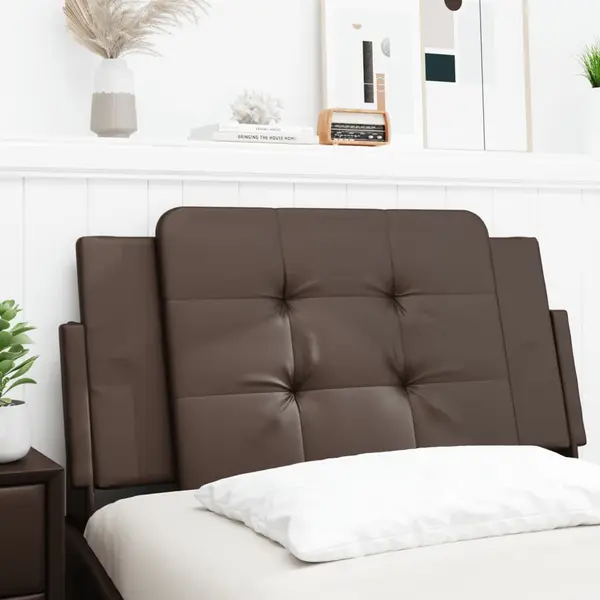 Gossi perna pentru tablie pat, maro, 100 cm, piele artificiala