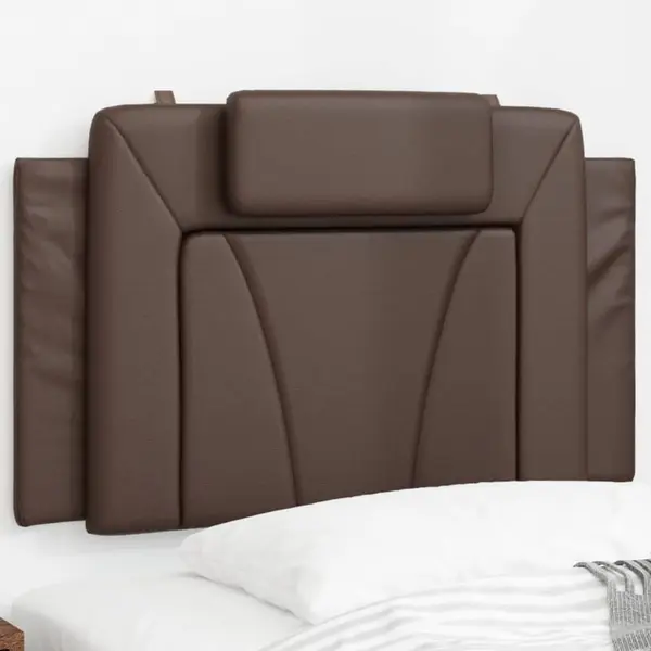 Gossi perna pentru tablie pat, maro, 80 cm, piele artificiala