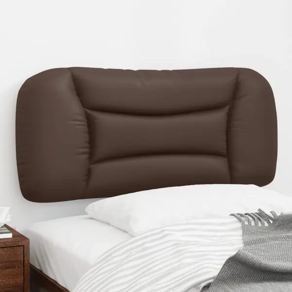 Gossi perna pentru tablie pat, maro, 80 cm, piele artificiala