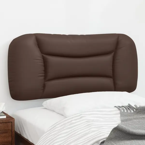 Gossi perna pentru tablie pat, maro, 90 cm, piele artificiala