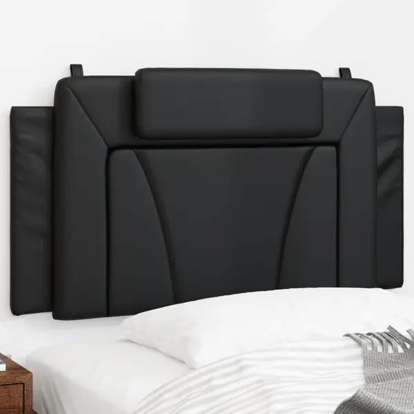 Gossi perna pentru tablie pat, negru, 100 cm, piele artificiala
