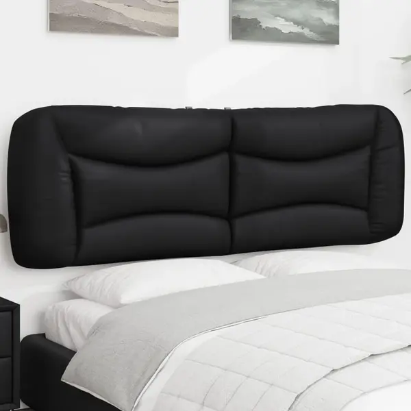 Gossi perna pentru tablie pat, negru, 160 cm, piele artificiala