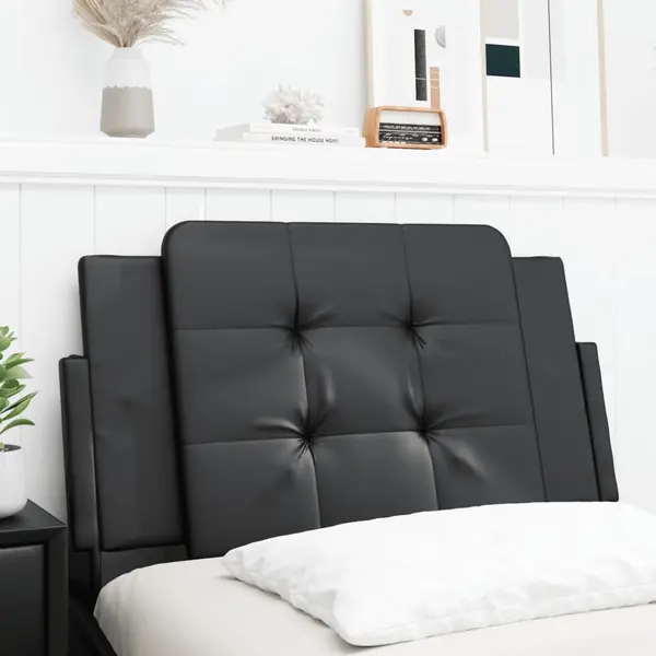 Gossi perna pentru tablie pat, negru, 90 cm, piele artificiala