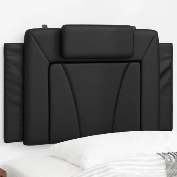 Gossi perna pentru tablie pat, negru, 90 cm, piele artificiala