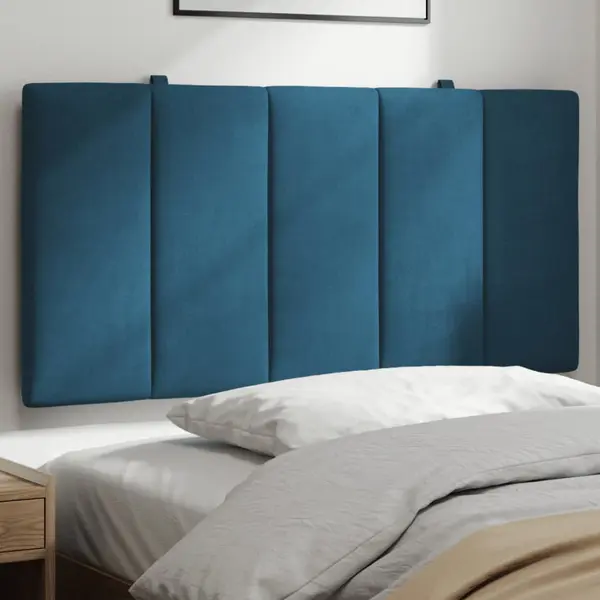 Gossi perna tablie de pat, albastru, 100 cm, catifea