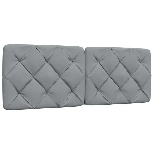 Gossi perna tablie de pat, gri deschis, 120 cm, material textil