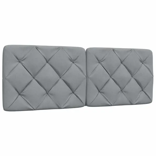 Gossi perna tablie de pat, gri deschis, 140 cm, material textil