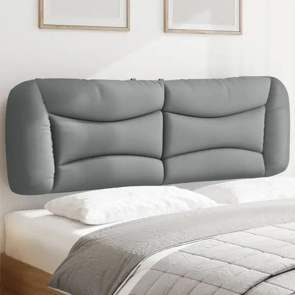 Gossi perna tablie de pat, gri deschis, 160 cm, material textil