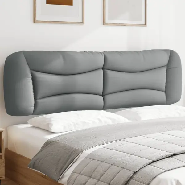 Gossi perna tablie de pat, gri deschis, 180 cm, material textil