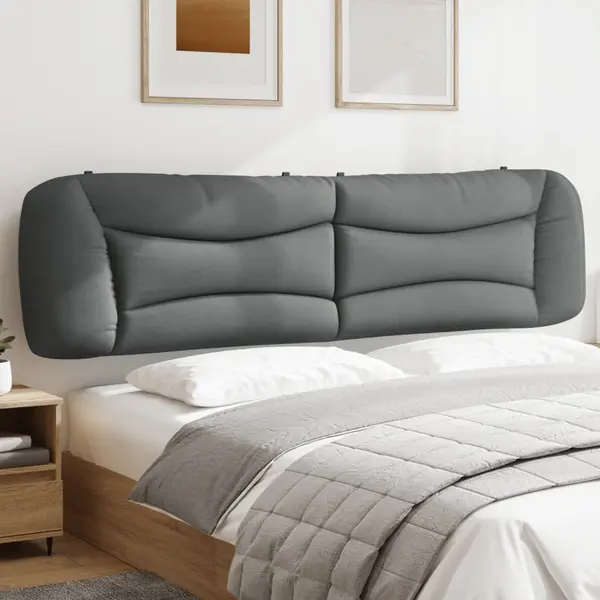 Gossi perna tablie de pat, gri deschis, 200 cm, material textil