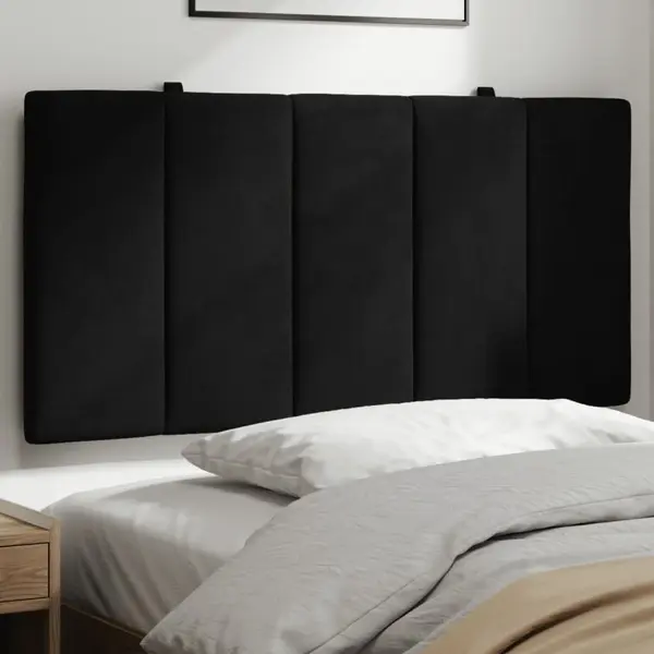Gossi perna tablie de pat, negru, 100 cm, catifea