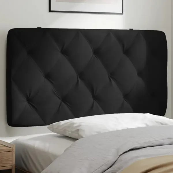 Gossi perna tablie de pat, negru, 100 cm, catifea