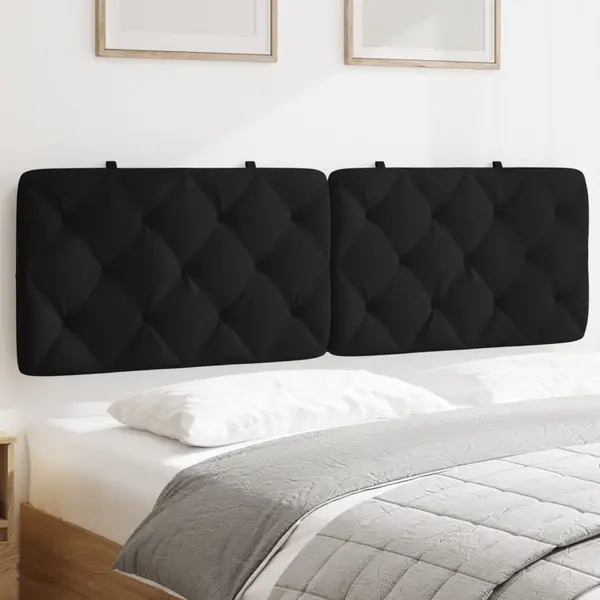 Gossi perna tablie de pat, negru, 160 cm, catifea