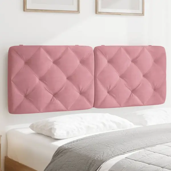 Gossi perna tablie de pat, roz, 140 cm, catifea