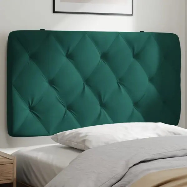 Gossi perna tablie de pat, verde, 100 cm, catifea