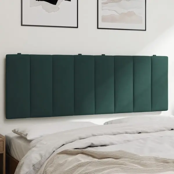 Gossi perna tablie de pat, verde, 120 cm, catifea