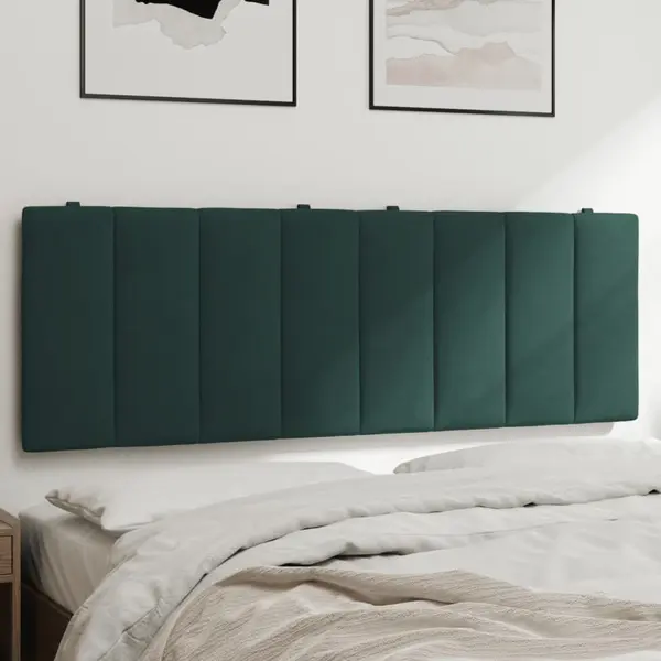 Gossi perna tablie de pat, verde, 140 cm, catifea