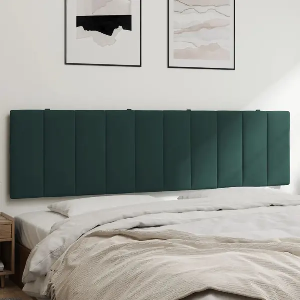 Gossi perna tablie de pat, verde, 180 cm, catifea