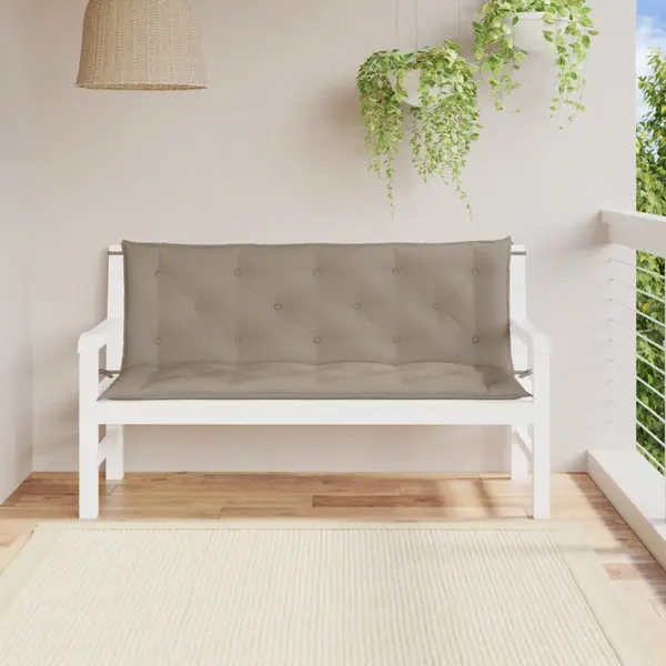 Gossi perne banca de gradina 2 buc., gri taupe, tesatura oxford