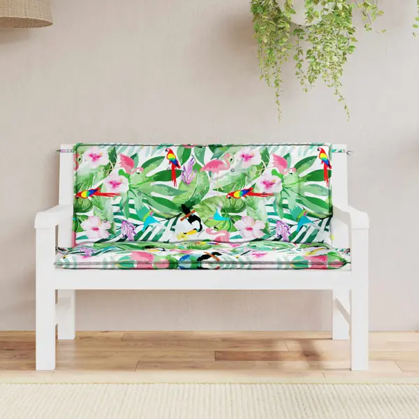 Gossi perne banca de gradina 2 buc. multicolor 120x50x7 cm textil