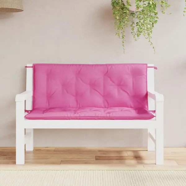 Gossi perne banca de gradina 2 buc. roz 120x50x7 cm textil